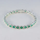 Eleanor Minimal Green Tennis Bracelet for Everyday Elegance